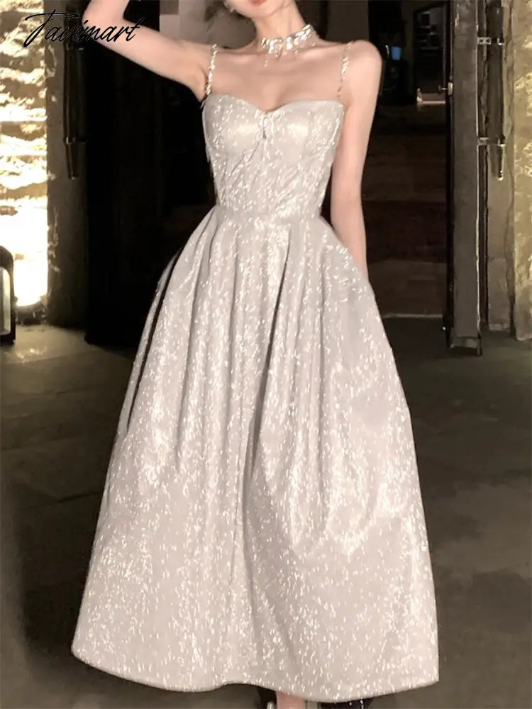 Spaghetti Strap Dress Vintage Women Summer New Elegant Sexy Sleeveless Prom Evening Party Female Fashion Vestidos Clothing Spaghetti Strap Dress Vintage Women Summer New Elegant Sexy Sleeveless Prom Evening Party Female Fashion Vestidos Clothing