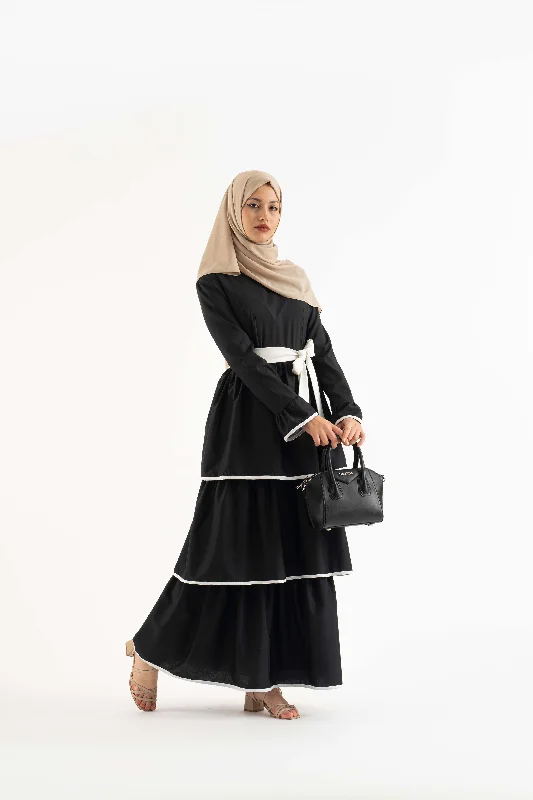 Amy Black Modest Dress