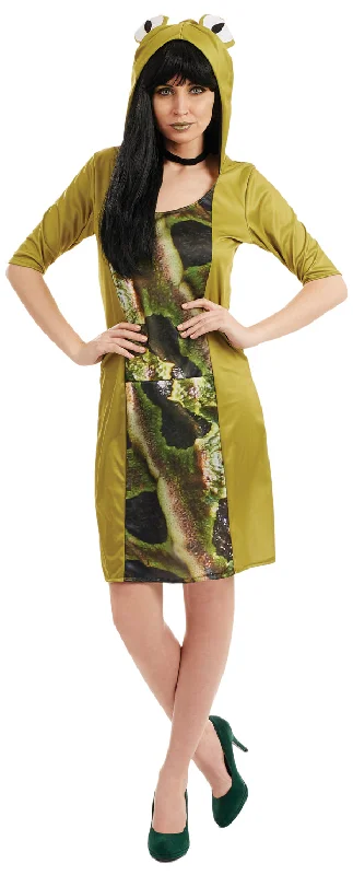 Ladies Frog Fancy Dress Storybook Animal World Book Day Costume