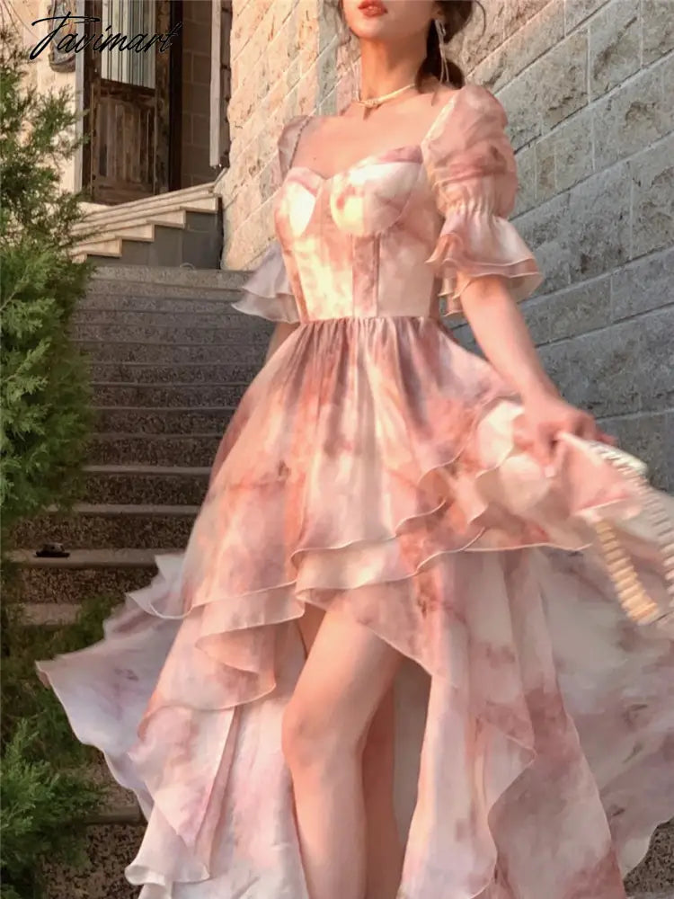 Dress Women Elegant Summer New Squae Collar Fashion Evening Party Ladies Vestidos Vintage Design Dresses Female Clothes Dress Women Elegant Summer New Squae Collar Fashion Evening Party Ladies Vestidos Vintage Design Dresses Female Clothes