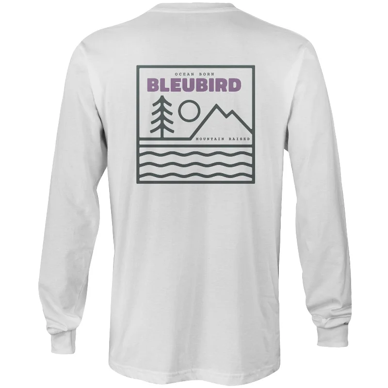 Bleubird Unisex Campout Long Sleeve T-Shirt - White