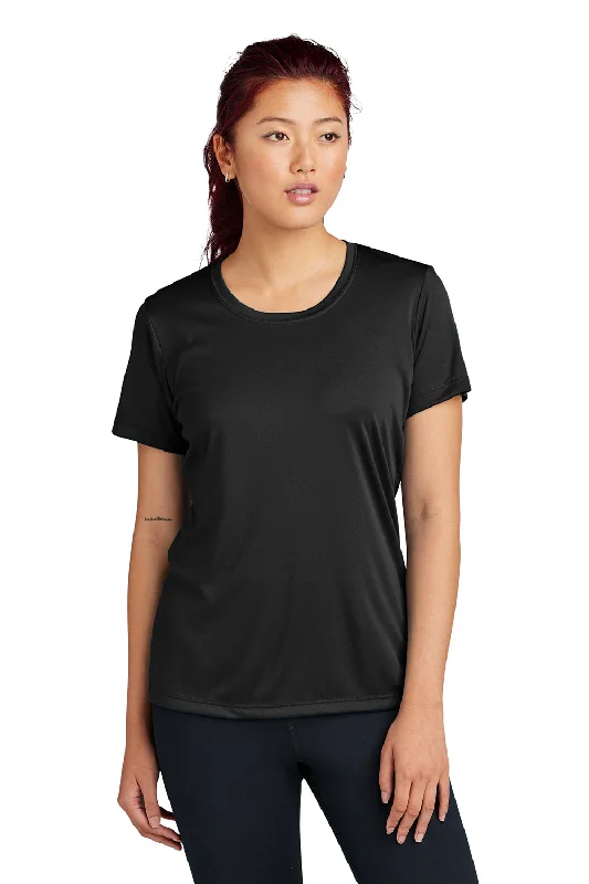 Sport-Tek Womens Competitor Moisture Wicking Short Sleeve Crewneck T-Shirt - Black Satin Blend Silk Blend Wool Blend