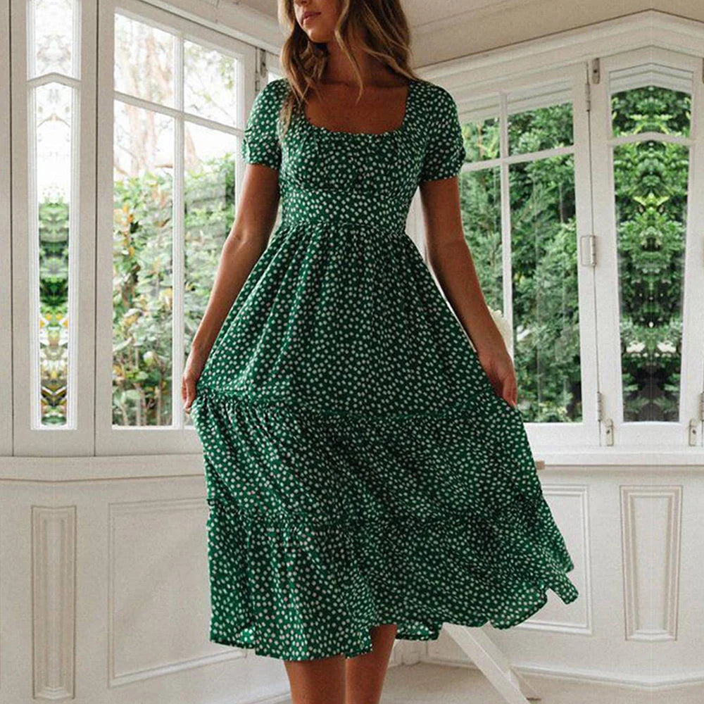 Beach Floral Dress for Women Clothing 2024 Summer Vacation Casual Short Sleeve Slim Fit Long Dress Female Sexy Bohemian Dress Tunics Silk luxurious Beach Floral Dress for Women Clothing 2024 Summer Vacation Casual Short Sleeve Slim Fit Long Dress Female Sexy Bohemian Dress Tunics Silk luxurious