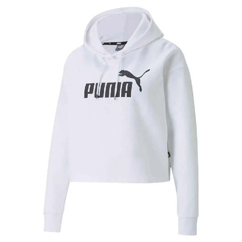 Puma - Women's Essentials Cropped Logo Hoodie (586869 02) Hoodie with Raglan Sleeves Sporty Comfortable