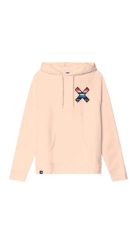 HOODIE CLASSIC APRICOT Hoodie with Hem Detail Decorative Unique