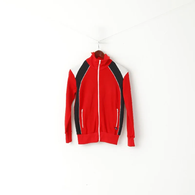 Rodeo Women 36 S Sweatshirt Red Retro Stratch Full Zipper Tracksuit Top Hoodie with Double Zipper Versatile Adjustable Rodeo Women 36 S Sweatshirt Red Retro Stratch Full Zipper Tracksuit Top Hoodie with Double Zipper Versatile Adjustable