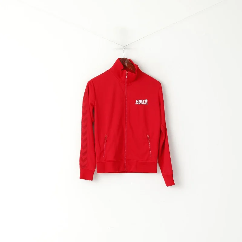 Hummel Women S Sweatshirt Red Shiny NIBE Festival Zip Up Sport Track Top Hoodie with V-Neck Classic Versatile Hummel Women S Sweatshirt Red Shiny NIBE Festival Zip Up Sport Track Top Hoodie with V-Neck Classic Versatile