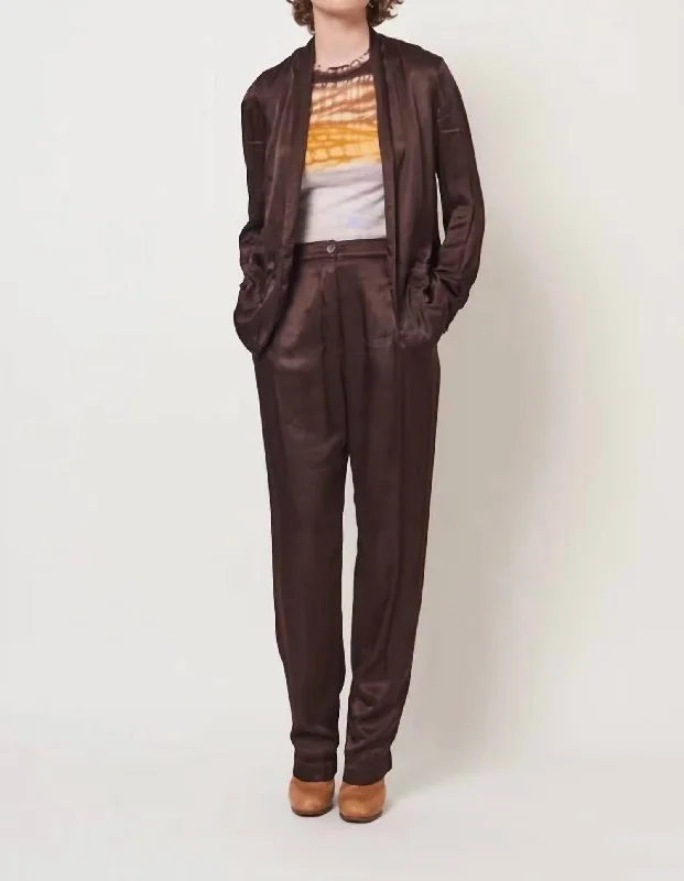 2 Pc Set Jai Blazer & Matching Pants Sz 2 In Chocolate Women's Simple Blazer