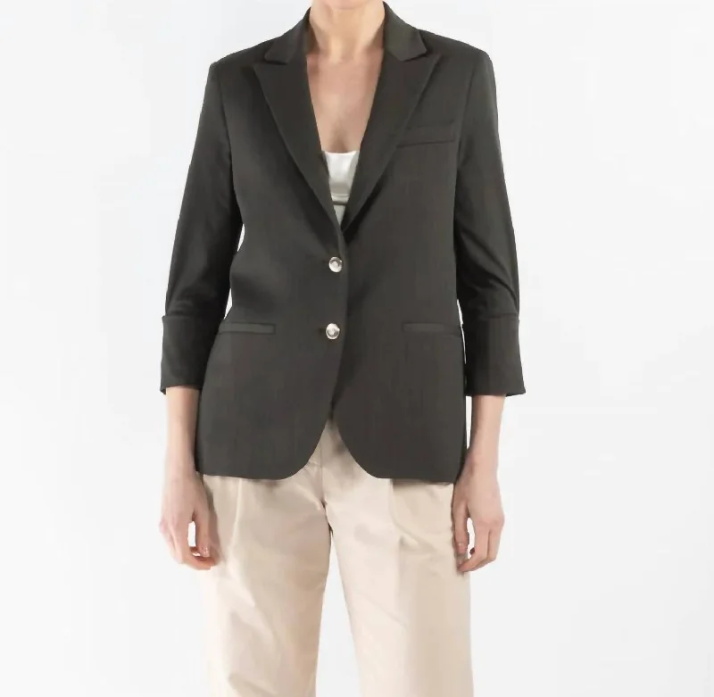 Boyfriend Blazer In Military Women's Luxurious Suit