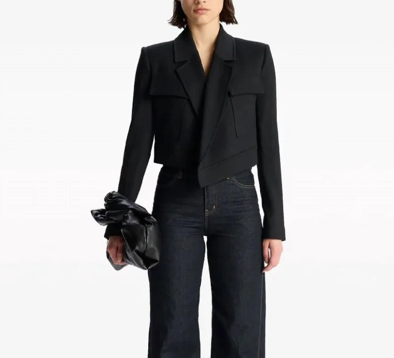 Women's Solid Reeve Cropped Blazer In Black Women's Unique Blazer
