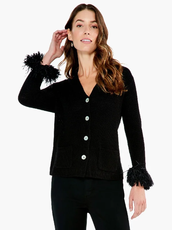 Night Fall Cardigan Boat Neck Shawl Collar Notched Collar
