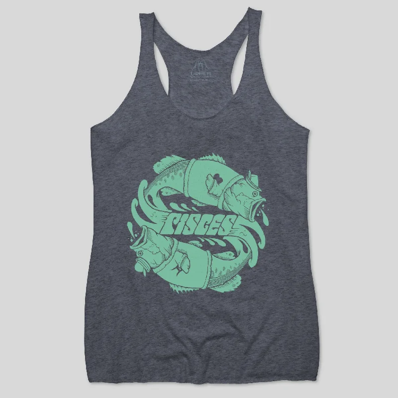 PISCES WOMEN'S TANK WOMEN'S RACERBACK TANK neon tank top
